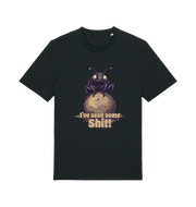 black funny offensive t-shirt with the graphic of a dung beetle and the slogan 'i've seen some shit'