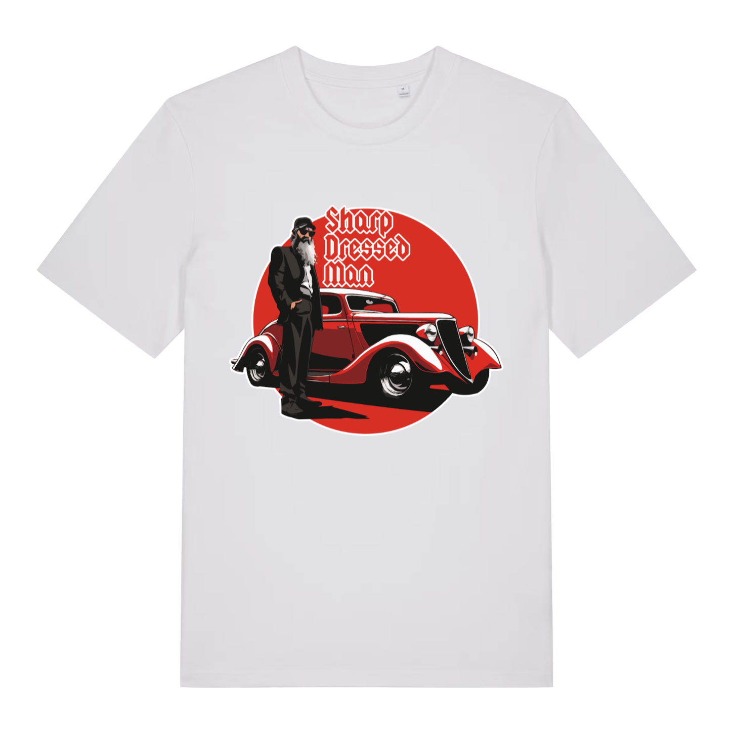 White Sharp Dressed Man funny graphic t-shirt featuring ultimate sharp dressed man artwork  