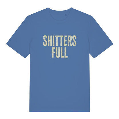 Blue Shitters Full funny slogan t-shirt featuring classic rude statement artwork  