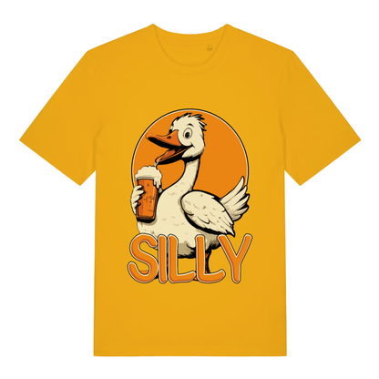 Yellow Silly Goose funny animal graphic t-shirt with bold silly poultry design  