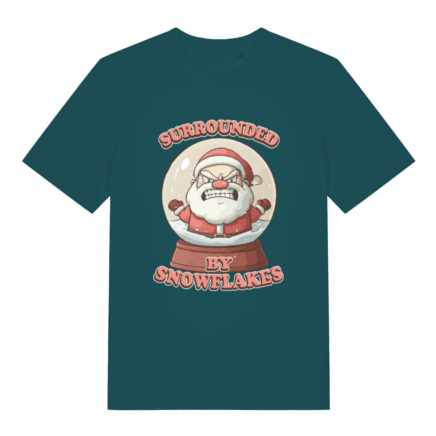 Stargazer Surrounded By Snowflakes funny Christmas t-shirt with bold snowflake banter graphic  