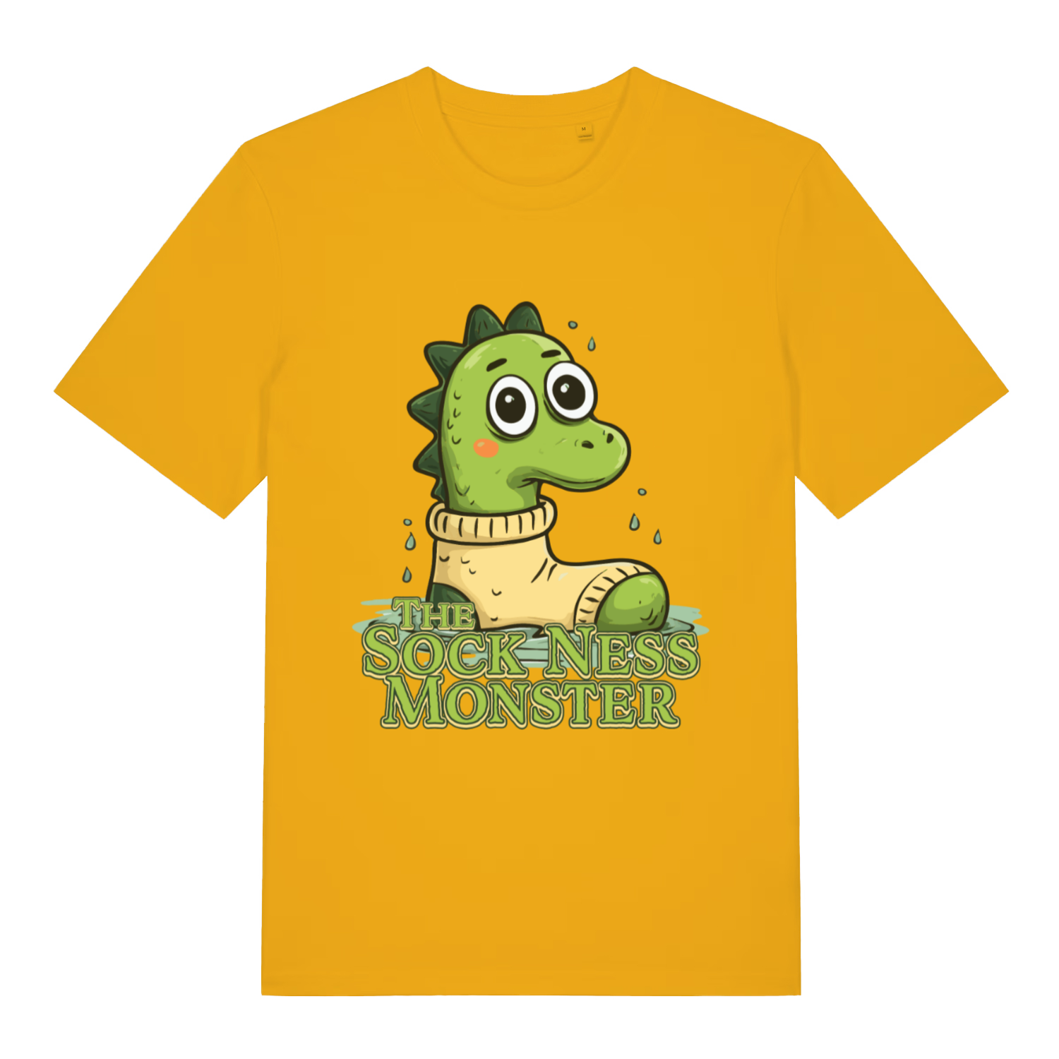 Yellow The Sock Ness Monster funny animal t-shirt featuring ultimate loch dweller graphic  