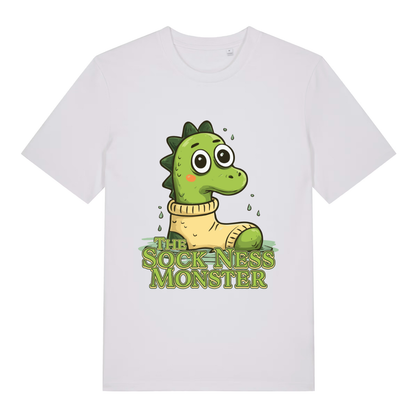 White The Sock Ness Monster funny animal t-shirt featuring ultimate humorous graphic  