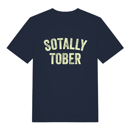 Navy Sotally Tober funny slogan t-shirt featuring ultimate pub banter graphic  