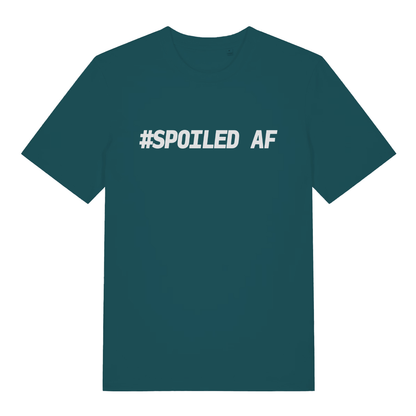 Stargazer #Spoiled AF funny slogan t-shirt with classic unapologetic text print  