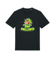 black funny offensive t-shirt with the slogan 'you should have been swallowed'