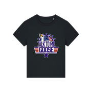 black movie t-shirt with the graphic of a goose and the slogan 'talk to me goose'