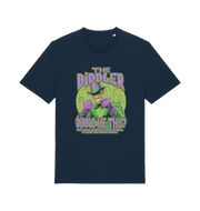 navy funny offensive t-shirt with the  graphic mashup of Sean Diddy Combs reimagined as The Riddler