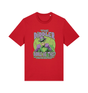 red funny offensive t-shirt with the  graphic mashup of Sean Diddy Combs reimagined as The Riddler