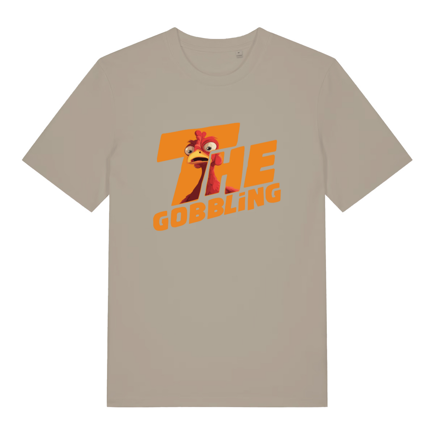 stone christmas t-shirt with a turkey graphic and the text 'the gobbling'