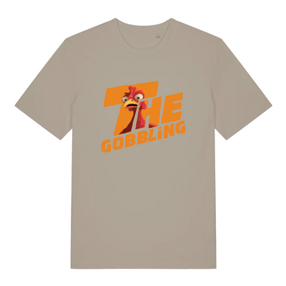 stone christmas t-shirt with a turkey graphic and the text 'the gobbling'