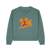 green christmas sweater with the slogan 'the gobbling' and the graphic of a turkey inside the writing