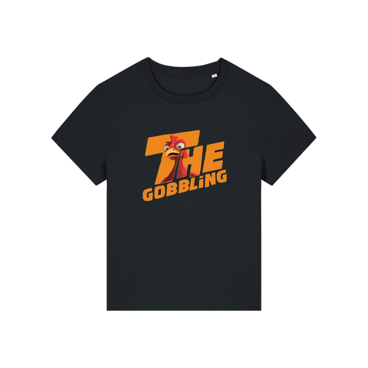 black christmas t-shirt with the slogan 'the gobbling'
