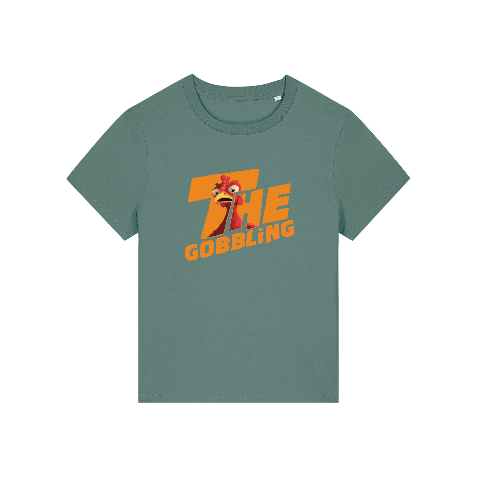 green christmas t-shirt with the slogan 'the gobbling'