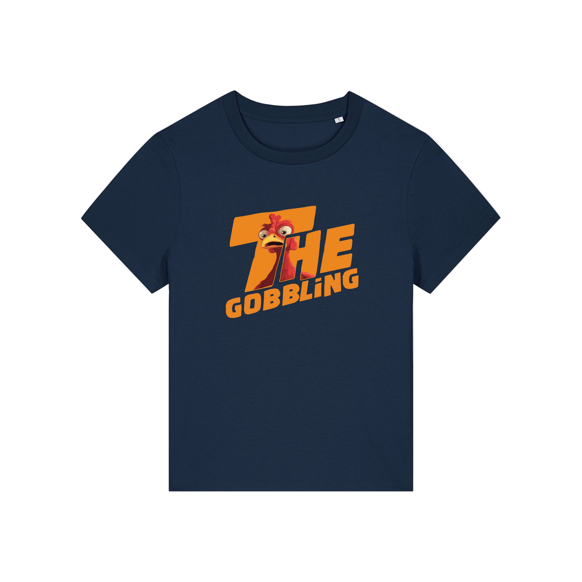 navy christmas t-shirt with the slogan 'the gobbling'