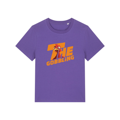 purple christmas t-shirt with the slogan 'the gobbling'