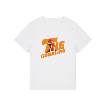 white christmas t-shirt with the slogan 'the gobbling'