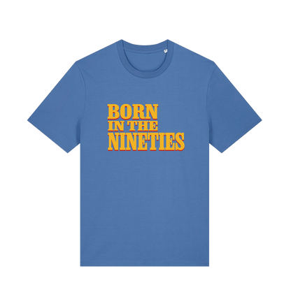 blue birthday t-shirt with the slogan born in the nineties'