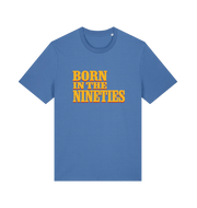blue birthday t-shirt with the slogan born in the nineties'