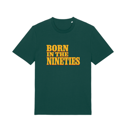 green birthday t-shirt with the slogan born in the nineties'