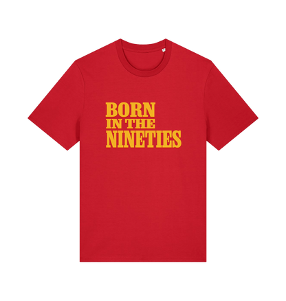 red birthday t-shirt with the slogan born in the nineties'