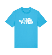 blue christmas t-shirt with the slogan 'the north pole'