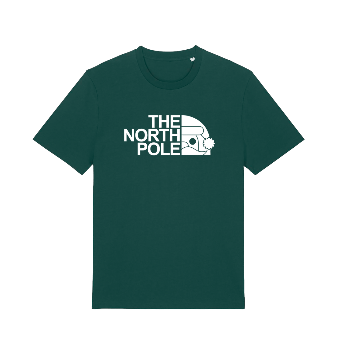 green christmas t-shirt with the slogan 'the north pole'