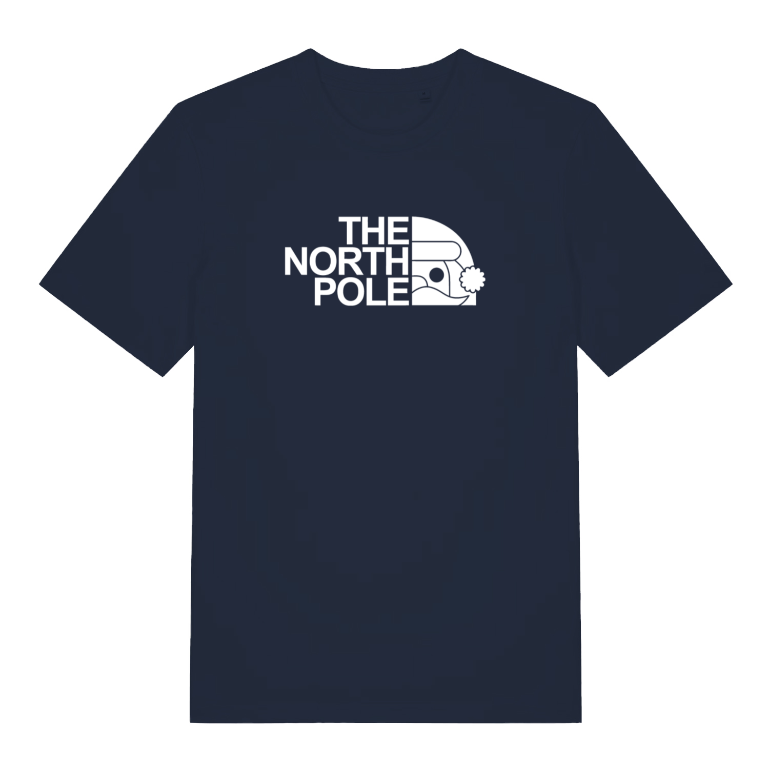 navy christmas t-shirt with 'The North Pole' 