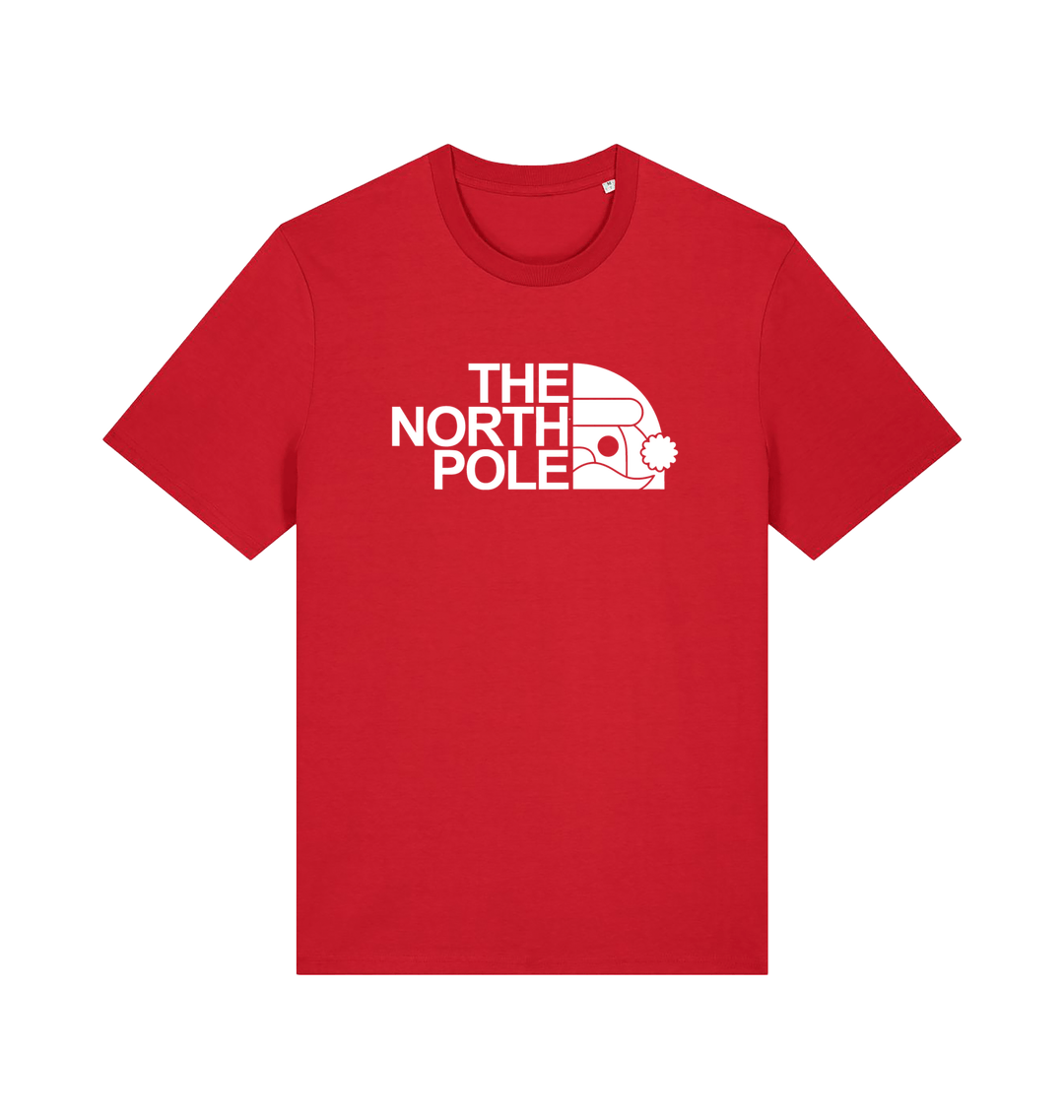 red christmas t-shirt with the slogan 'the north pole'