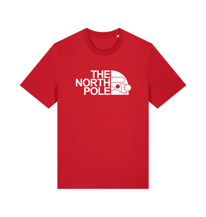 red christmas t-shirt with the slogan 'the north pole'