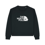 black christmas sweater with the slogan 'the north pole'