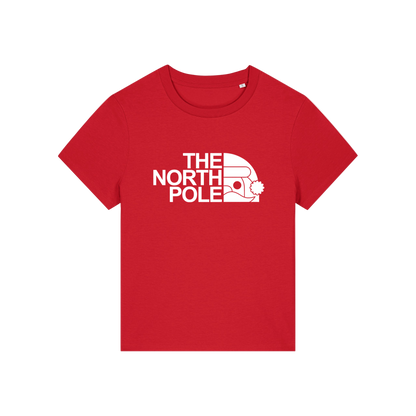 red christmas t-shirt with the slogan 'the north pole'