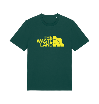 green gaming t-shirt with the slogan 'the wasteland'