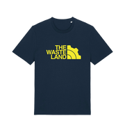 navy gaming t-shirt with the slogan 'the wasteland'