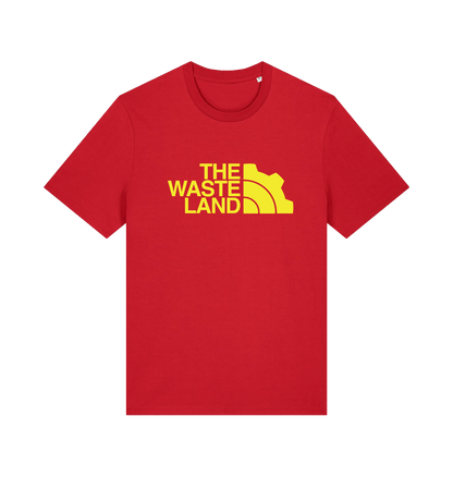 red gaming t-shirt with the slogan 'the wasteland'