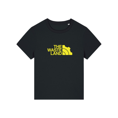 black gaming t-shirt with the slogan 'the wasteland'
