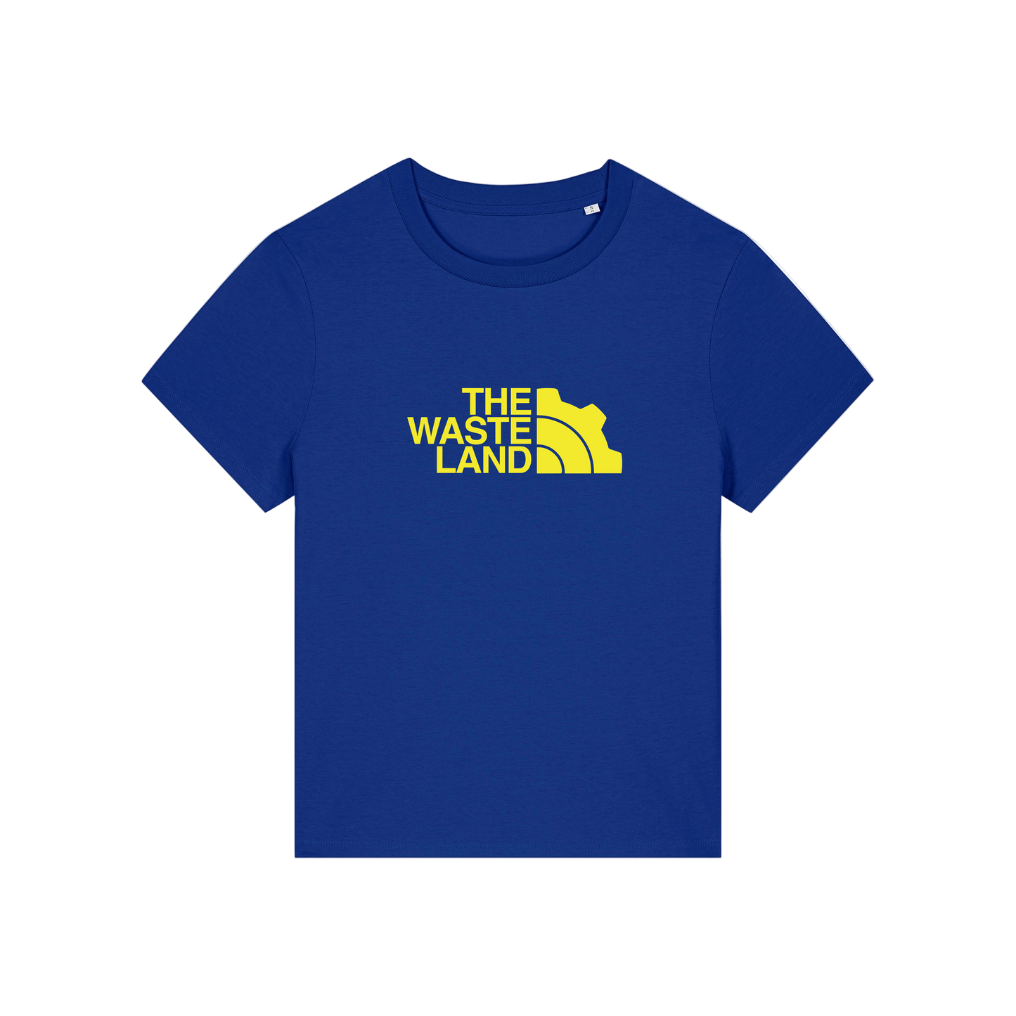 blue gaming t-shirt with the slogan 'the wasteland'