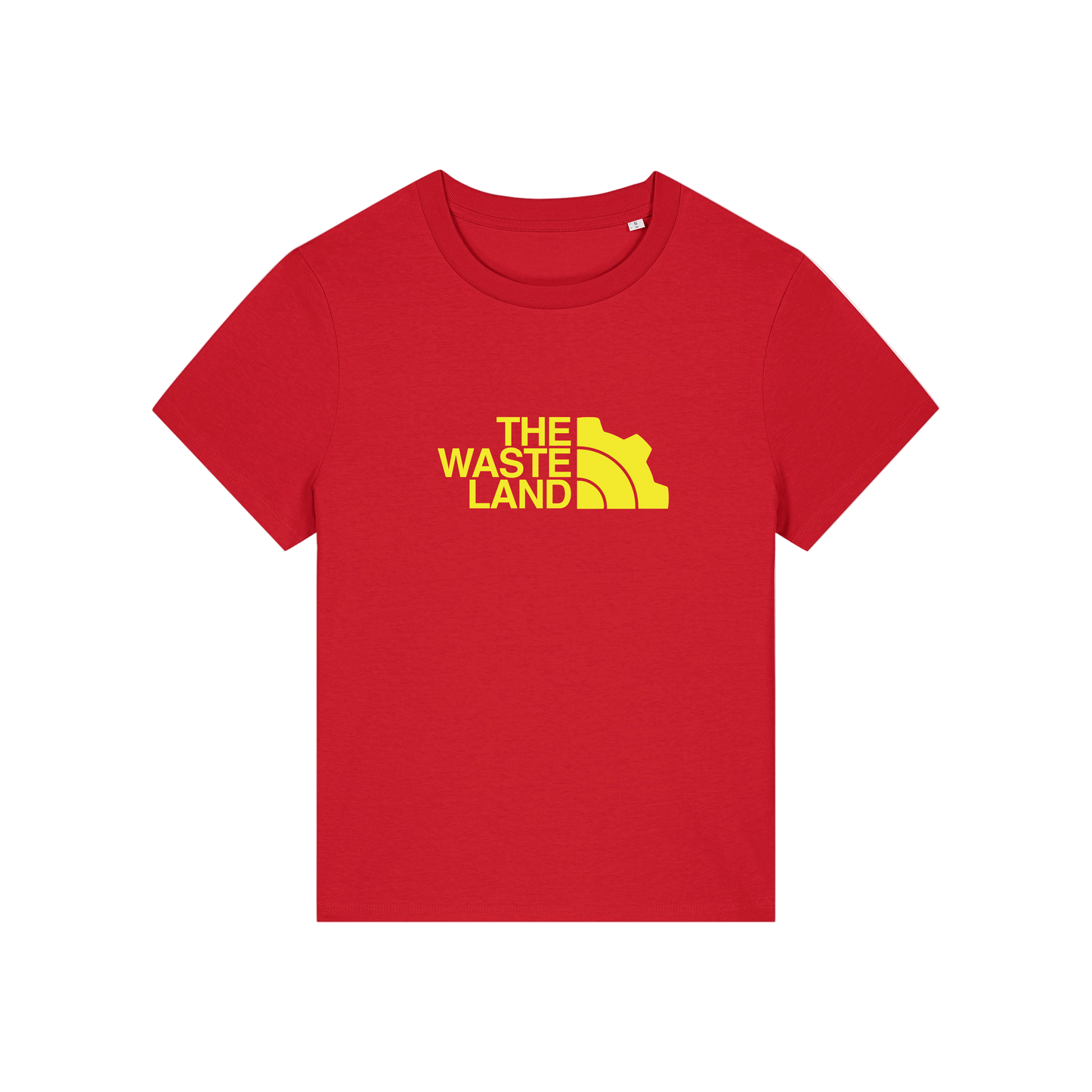 red gaming t-shirt with the slogan 'the wasteland'