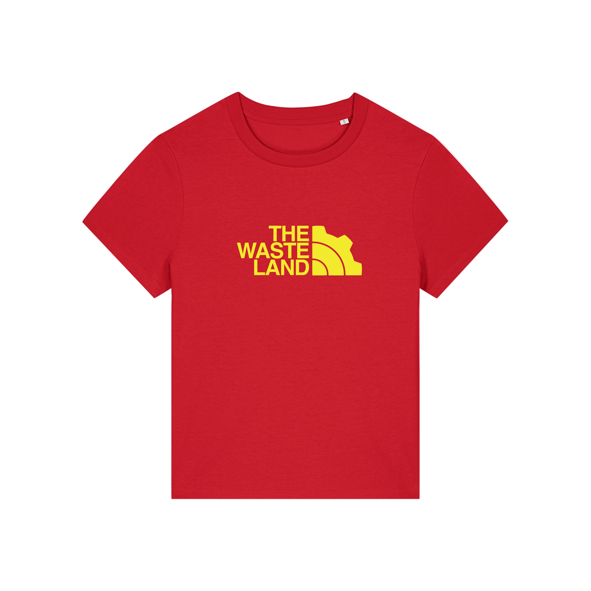 red gaming t-shirt with the slogan 'the wasteland'