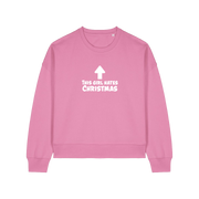 pink christmas sweater with the slogan 'this girl hates christmas'