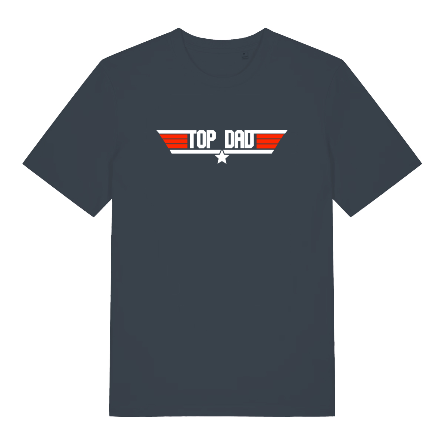 ink grey dad t-shirt with the text 'top dad'