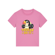 pink kawaii t-shirt with the graphic of a toucan and the slogan 'toucan do it'