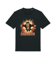 black music t-shirt with the graphic of a man and the slogan 'pressure pushing down on me'