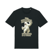 black geek t-shirt with the graphic of a wampa and the slogan 'the wampa stomp'