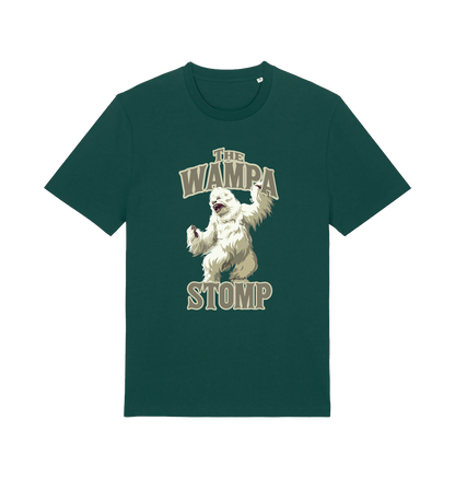 green geek t-shirt with the graphic of a wampa and the slogan 'the wampa stomp'