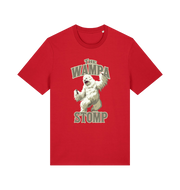 red geek t-shirt with the graphic of a wampa and the slogan 'the wampa stomp'