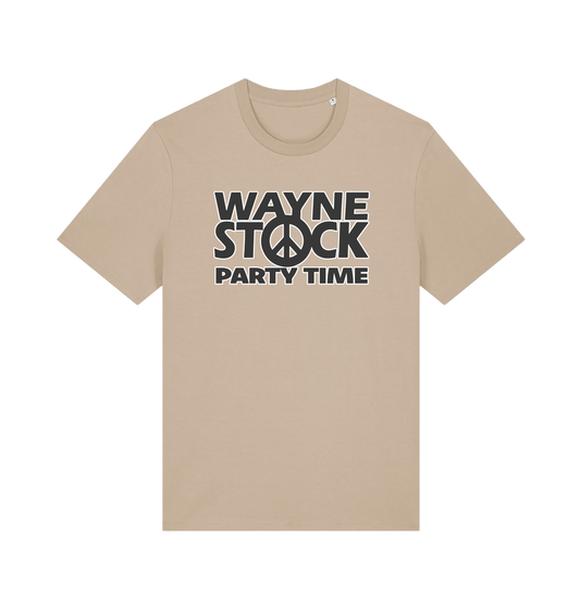 sand movie t-shirt with the slogan 'waynestock party time'