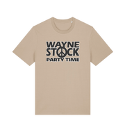 sand movie t-shirt with the slogan 'waynestock party time'