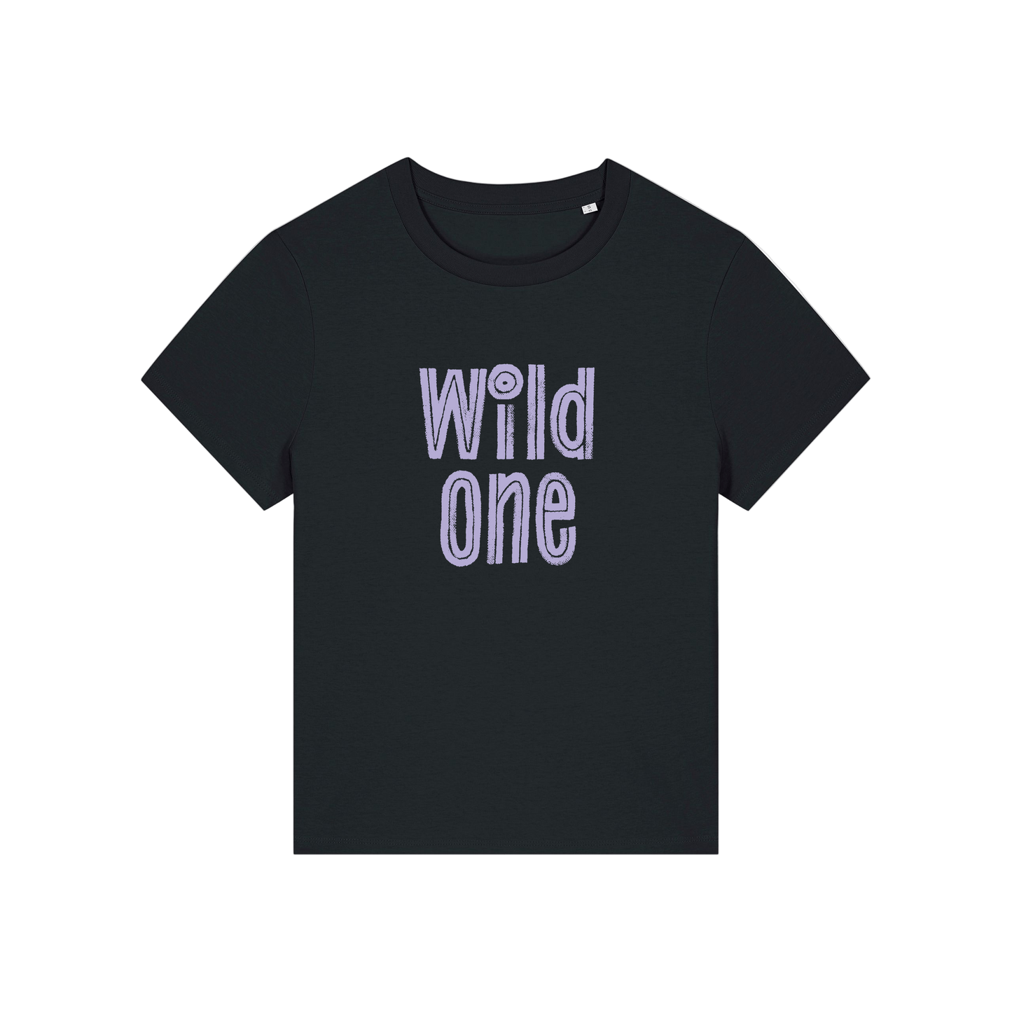 black matching t-shirt with the slogan 'wild one'