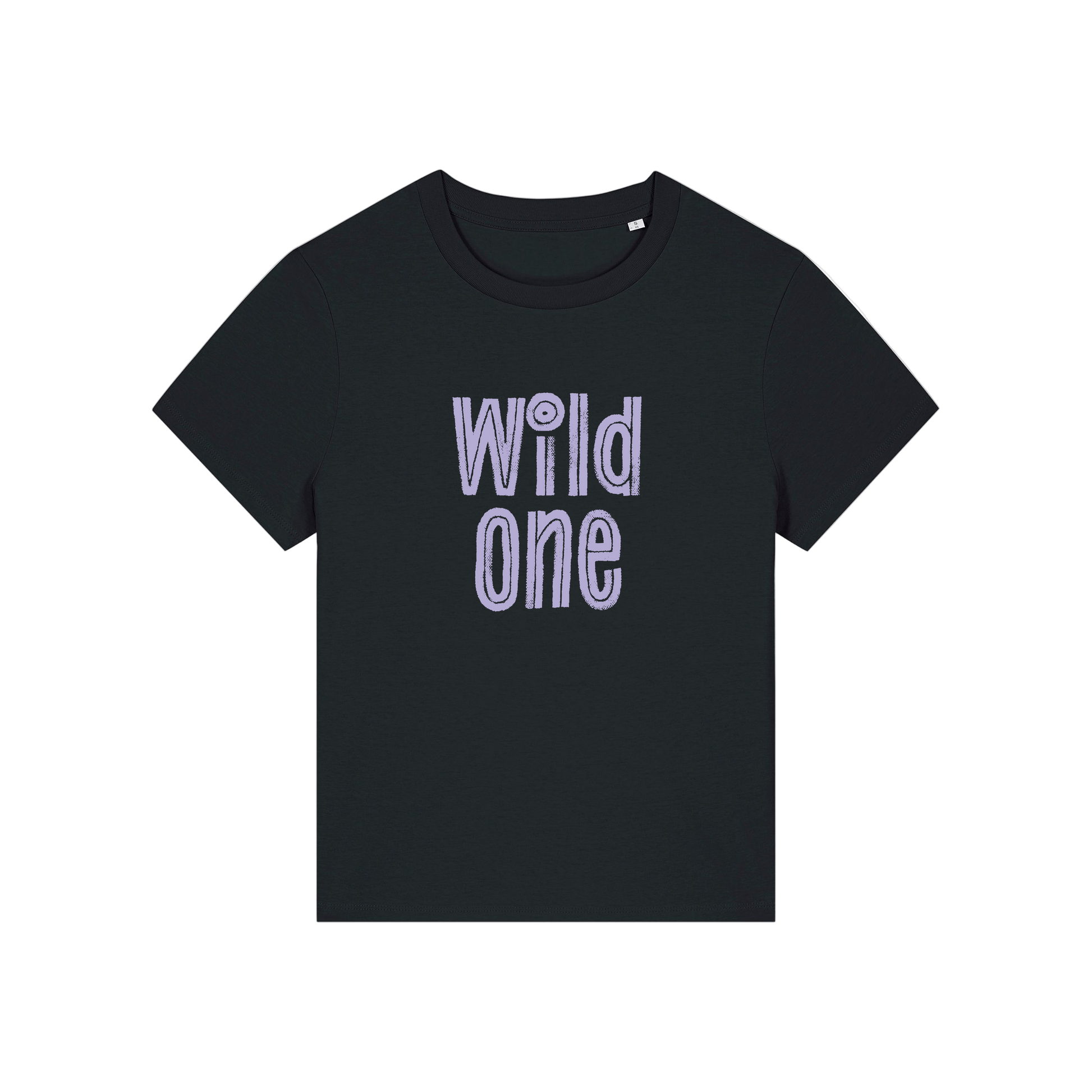 black matching t-shirt with the slogan 'wild one'